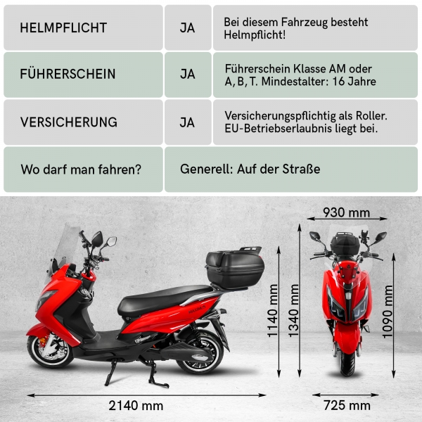 Rolektro Maximus MX2 45 km/h | Lithium-Akku | 2-Personen | Akku herausnehmbar